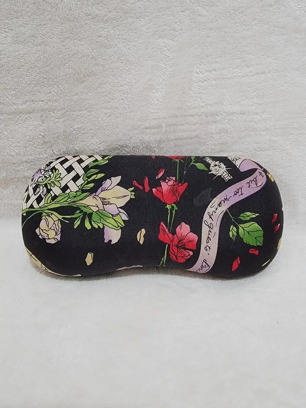 Nicole Miller Eyeglass Case Wedding Theme Hard Clam Shell Case